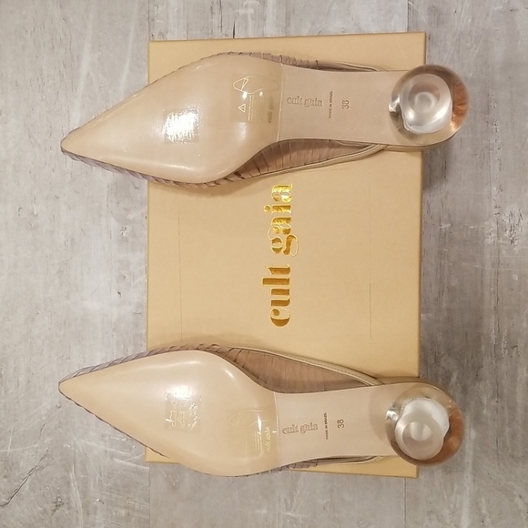 Cult Gaia Silver and Cream Mules - Picture 15 of 16